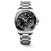 New HydroConquest GMT Sort 41 mm Dykkerklokker | Til Han