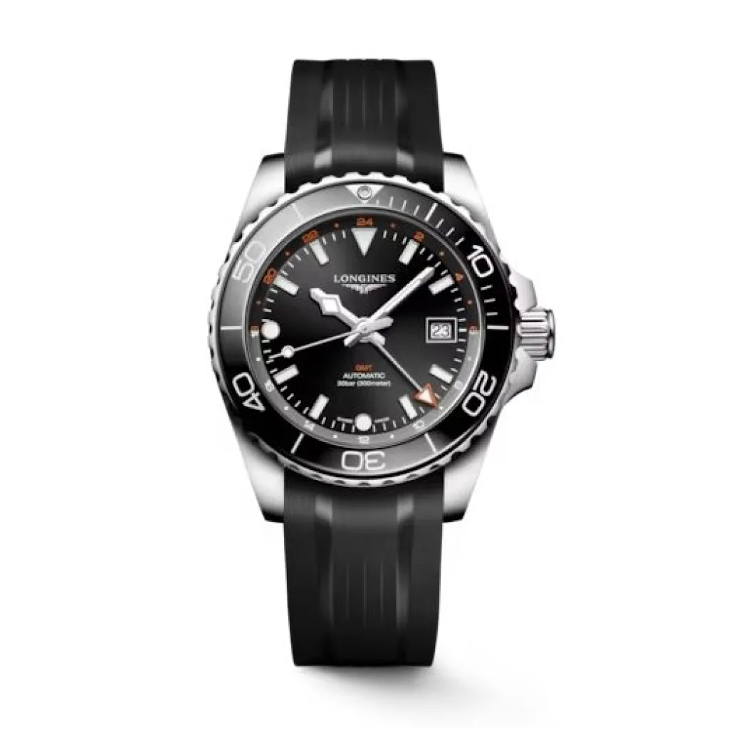 Discount HydroConquest GMT svart 41 mm Til Han