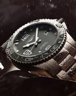Fashion HydroConquest grønn skive 41 mm Dykkerklokker | Til Han