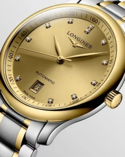 Online Master Collection diamanter 0,055 ct gylden 38 mm Klokker Med Diamanter | Two Tone Klokker