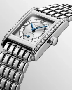 Clearance Mini DolceVita sølv skive og diamanter 21,50 mm x 29,00 mm Klokker Med Diamanter | Til Henne