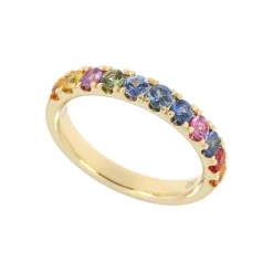 Best Multicolor safir 1,20 ct gullring Ringer