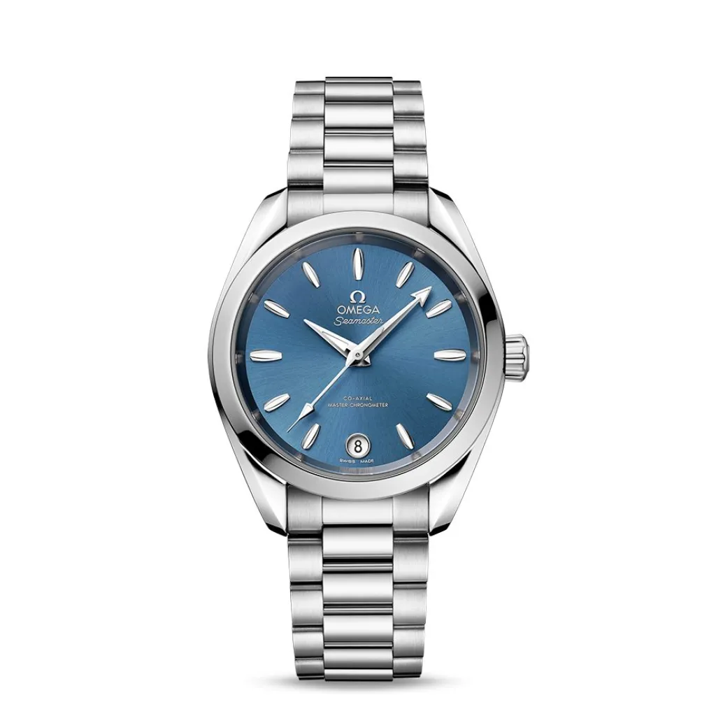 Hot Seamaster Aqua Terra Shades 34 mm blå Til Henne