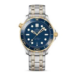 New Seamaster Diver 300m gull 42 mm Dykkerklokker | Two Tone Klokker