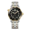 Outlet Seamaster Diver 300m sort skive 42 mm Dykkerklokker | Two Tone Klokker