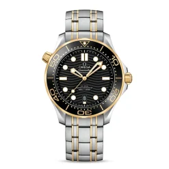 Outlet Seamaster Diver 300m sort skive 42 mm Dykkerklokker | Two Tone Klokker