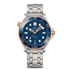 New Seamaster Diver 300m Sedna gull 42 mm Dykkerklokker | Two Tone Klokker