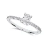 New Ovalslipt diamantring i hvitt gull 0,68 ct Ringer