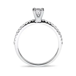 New Ovalslipt diamantring i hvitt gull 0,68 ct Ringer