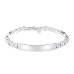 Best Panser sølvarmbånd med plate Til Menn | Armbånd