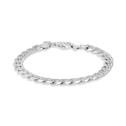 Outlet Panserarmbånd i rhodinert sølv 21 cm Til Menn | Armbånd