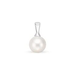 Online Perleanheng hvitt gull 7,5 -8,0 mm Halssmykker