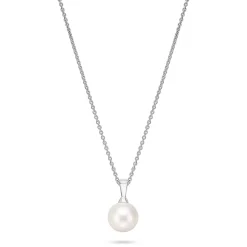 Best Perleanheng hvitt gull 8-8,5 mm Halssmykker