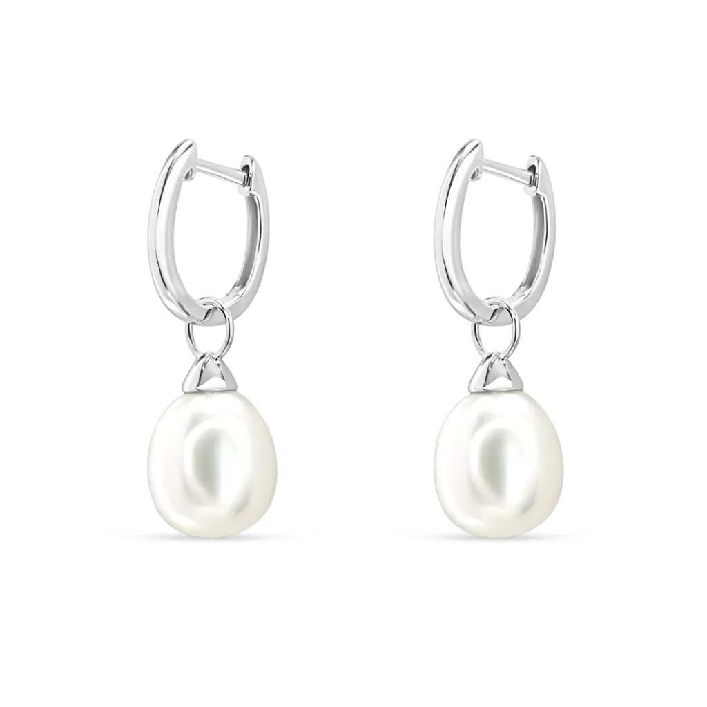 Best Perlecharms i hvitt gull Ørepynt