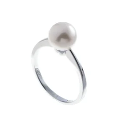 Clearance Perlering i hvitt gull Ringer