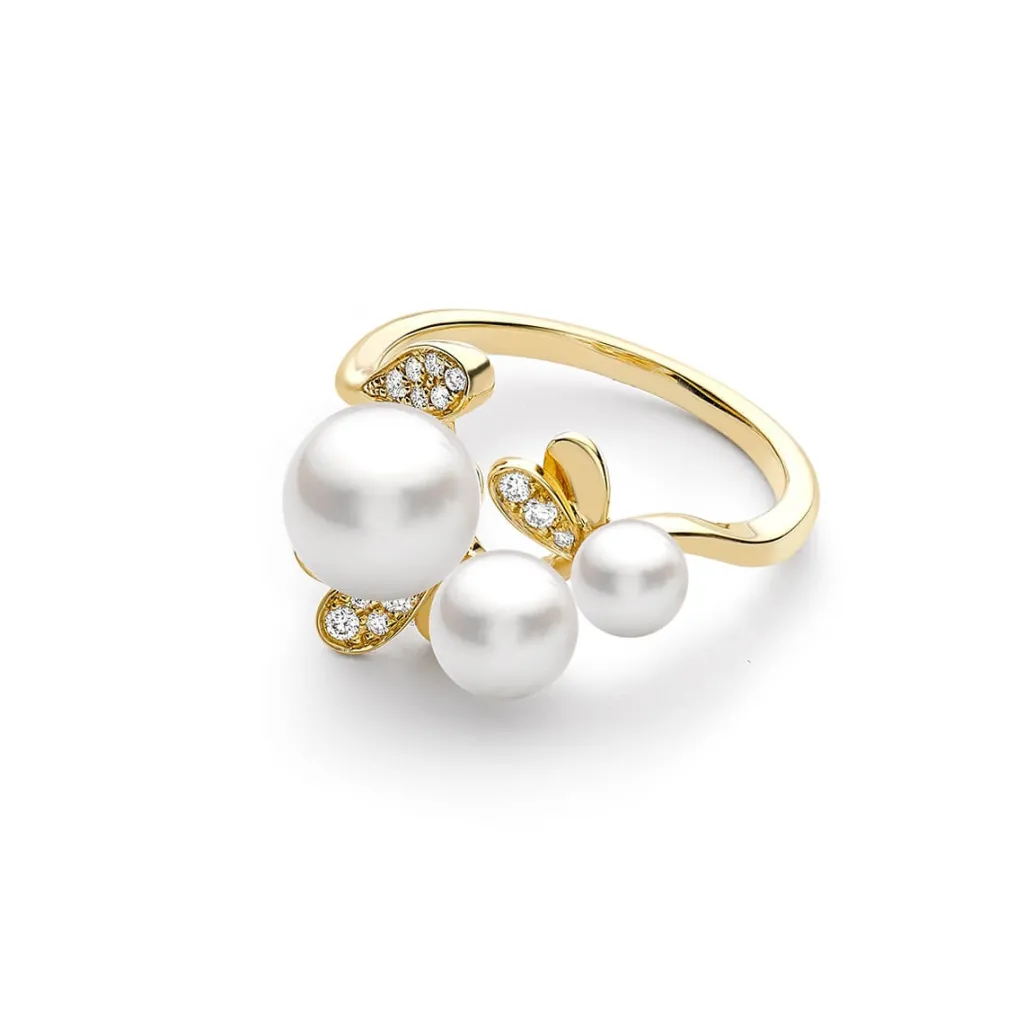 Fashion Perlering med Akoya perler og diamanter Ringer
