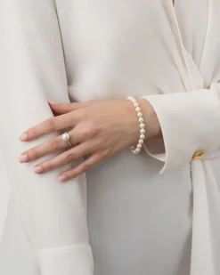 Online Perlering med diamanter på 0,10 ct Ringer