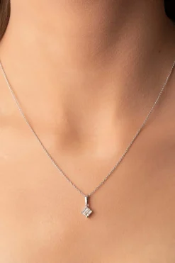 Online Princess cut diamantanheng 0,36ct Halssmykker