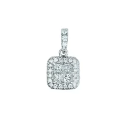 New Princess cut diamantanheng 0,40 ct Halssmykker