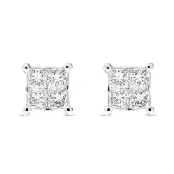 Best Princess cut diamantørepynt 0,56ct Ørepynt