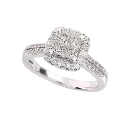 Sale Princess cut diamantring 0,75 ct Ringer