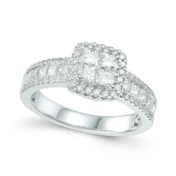 Sale Princess cut diamantring 1,10 ct Ringer