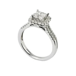 Sale Princess cut diamantring 0,75 ct Ringer