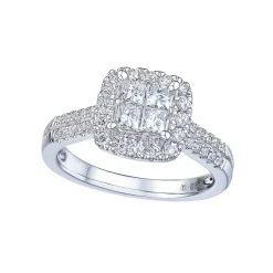Sale Princess cut diamantring 0,75 ct Ringer