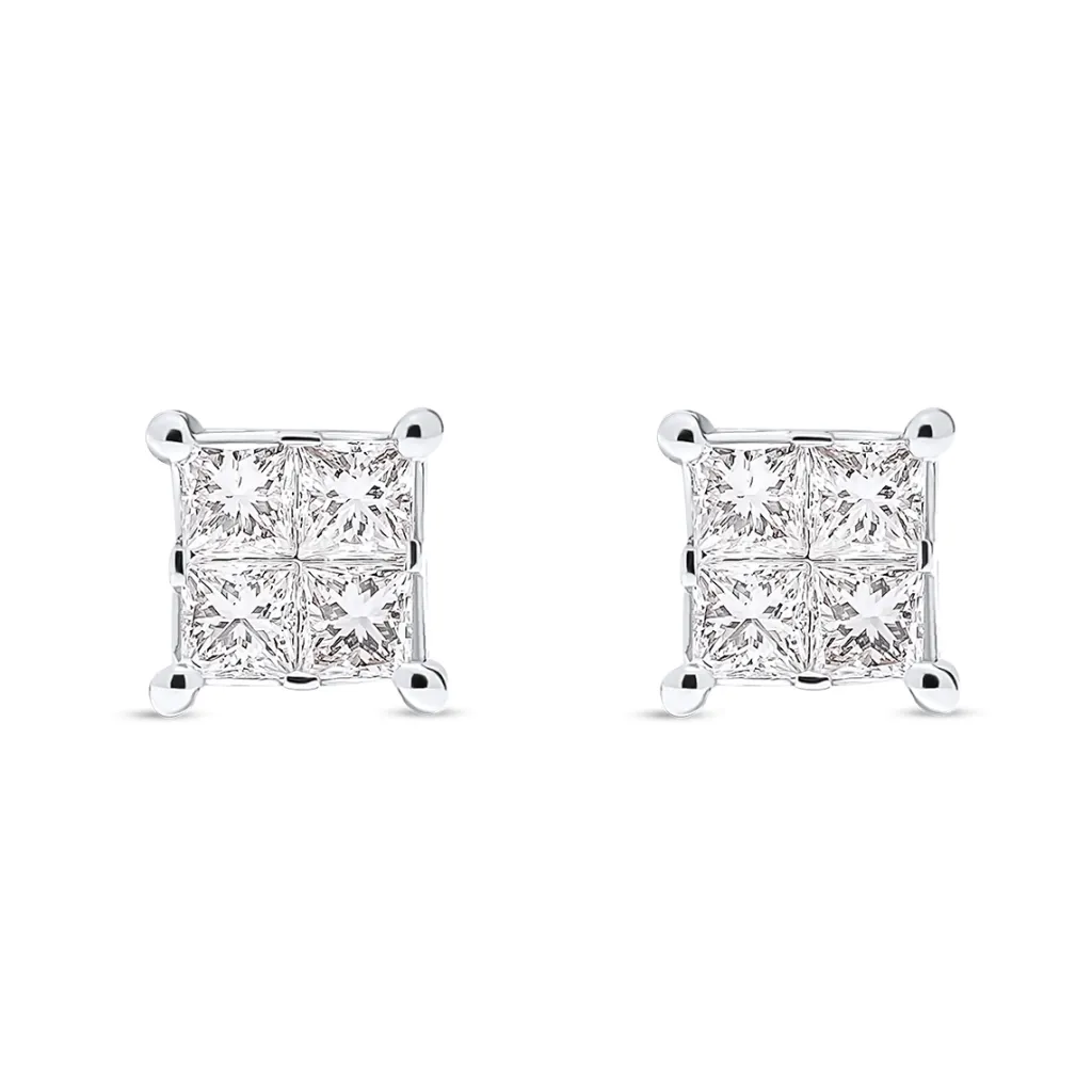 Hot Princess cut ørepynt 0,32 ct Ørepynt