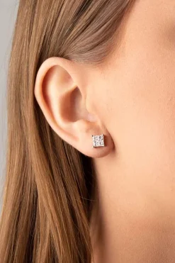 Clearance Princess cut ørepynt 1,00ct Ørepynt