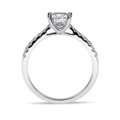 Clearance Princess cut ring med brillianter 1,20 ct Ringer