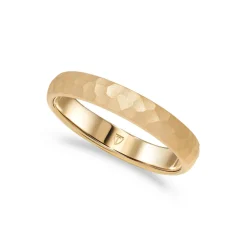 Clearance Promise Design hamret ring i gult gull 4,5 mm Ringer