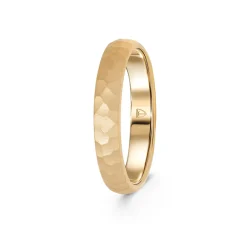 Clearance Promise Design hamret ring i gult gull 4,5 mm Ringer