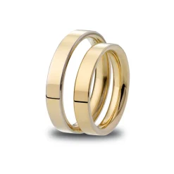 Hot Promise giftering gult gull 3 mm flat komfort Ringer