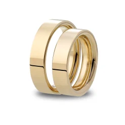 Clearance Promise giftering i gult gull buet innside 5mm Ringer