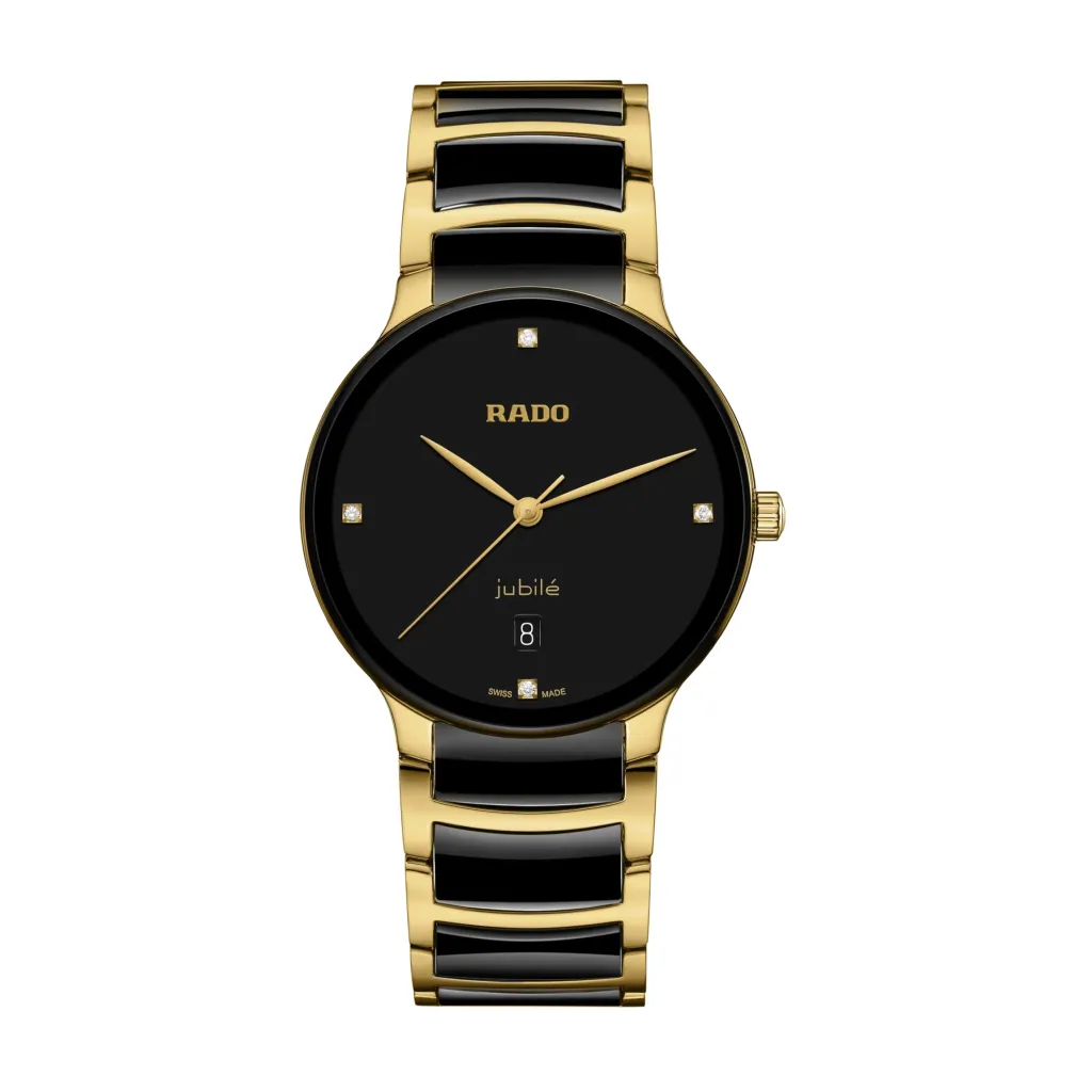 Sale Centrix Diamonds sort skive 39,5 mm Two Tone Klokker | Til Han