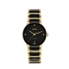Discount Centrix Diamonds Sort skive 30,5mm Klokker Med Diamanter | Til Henne