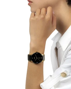 Sale Centrix Diamonds sort skive 39,5 mm Two Tone Klokker | Til Han