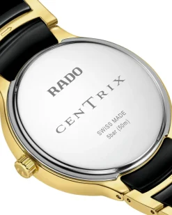 Discount Centrix Diamonds Sort skive 30,5mm Klokker Med Diamanter | Til Henne
