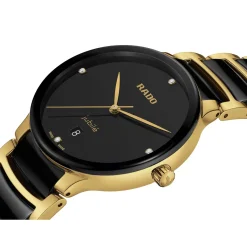 Sale Centrix Diamonds sort skive 39,5 mm Two Tone Klokker | Til Han