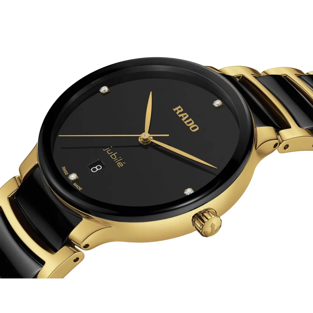 Sale Centrix Diamonds sort skive 39,5 mm Two Tone Klokker | Til Han