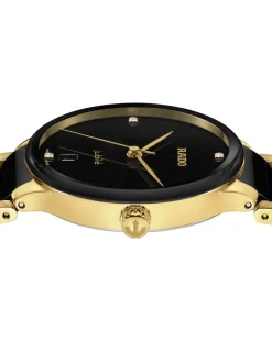 Discount Centrix Diamonds Sort skive 30,5mm Klokker Med Diamanter | Til Henne