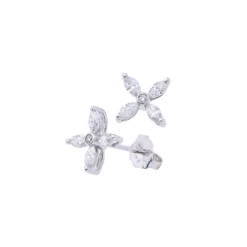 New Ørepynt i hvitt gull med diamanter blomst 0,63 ct Ørepynt