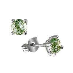 Clearance Ørepynt i rhodinert sølv med peridot Ørepynt
