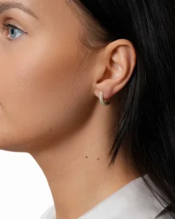 Best Øreringer i forgylt sølv med cubic zirkonia Ørepynt