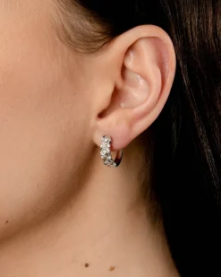 Discount Øreringer i hvitt gull med diamanter Ørepynt