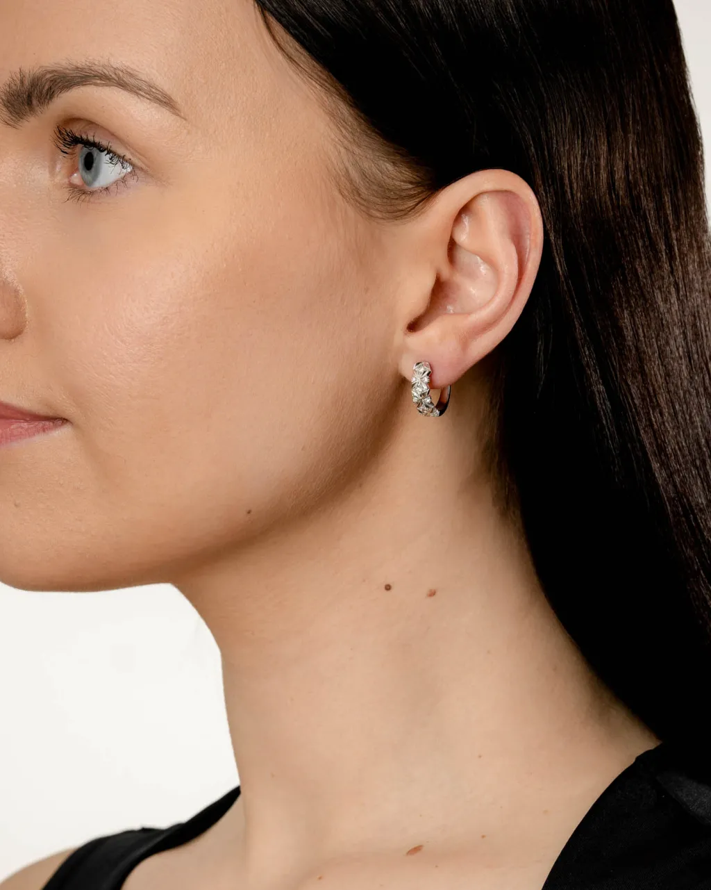 Discount Øreringer i hvitt gull med diamanter Ørepynt