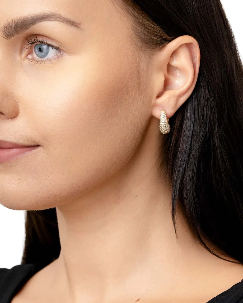 Fashion Øreringer i sølv forgylt med cubic zirkonia Ørepynt