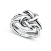 Discount Rhodinert sølv ring med knute Ringer