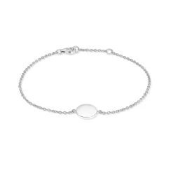 Best Rhodinert sølvarmbånd med mynt 17 cm Armbånd